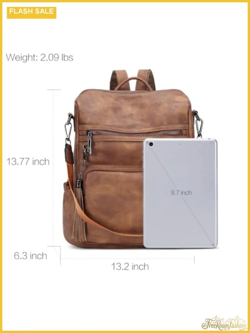 Vegan Leather Convertible Backpack Purse for Women, Travel Work Bag